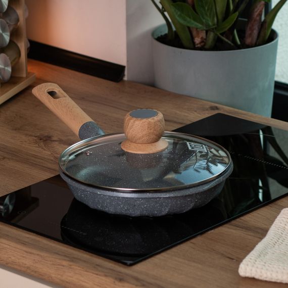 Алюминиевая сковорода, 1,4 л, с мраморным антипригарным покрытием Ø 22 см, серый MGC HP-4-422G | Зображення 5