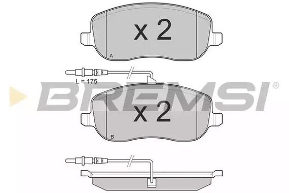 Колодки передні гальмівні Jumpy/Scudo/Expert 00- (Lucas), Bremsi (BP3028) | Зображення 2