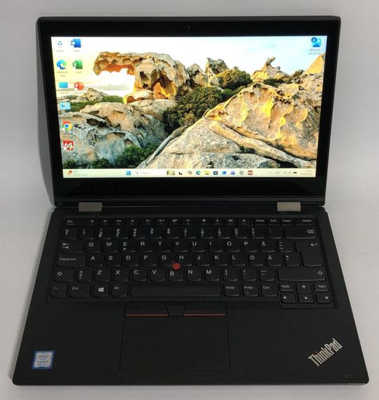 Ноутбук-трансформер Б-клас Lenovo ThinkPad L380 Yoga / 13.3" (1920x1080) IPS Touch / Intel Core i3-8130U (2 (4) ядра по 2.2 - 3.4 GHz) / 8 GB DDR4 / 256 GB SSD / Intel UHD Graphics 620 / WebCam / Win 11 Pro б/в | Зображення 1