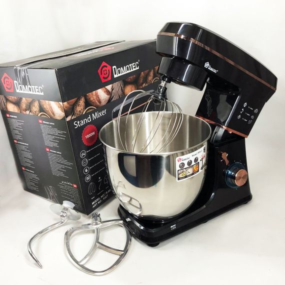 Планетарний міксер 3 насадки Domotec R 6673 12 л, Багатофункціональний кухонний прилад MO-15 | Зображення 1