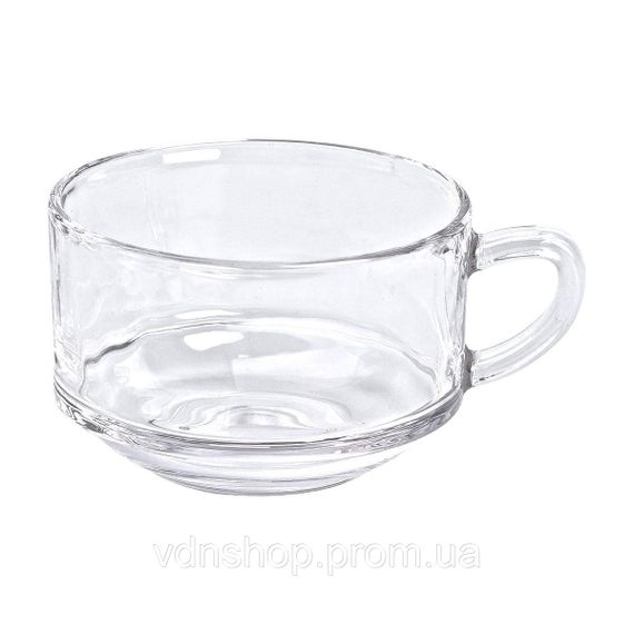 Набір чашок 6 шт для чаю та кави по 270 мл скляні прозорі HP-YH-69 | Зображення 1