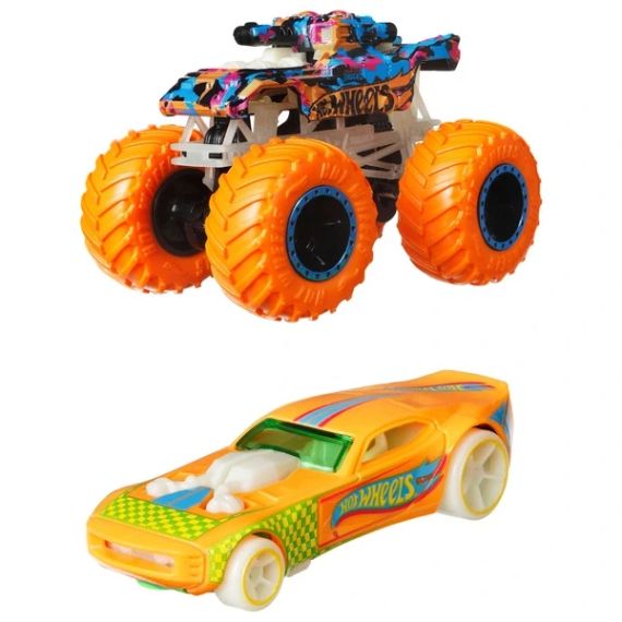 Hot Wheels Monster Trucks Glow in the Dark. Набір з 10 машинок і монстр-траків, що світяться в темряві, Хот Вілс | Зображення 7