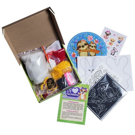Великий набір для творчості "Я люблю тваринок" 10100650, 8 виробів своїми руками | Зображення 1
