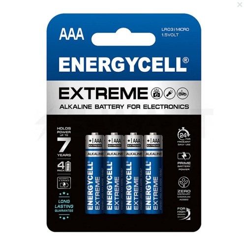 Батарейка ENERGYCELL EN24EX-B4 1.5V лужна R03, ААA4 BLISTER
