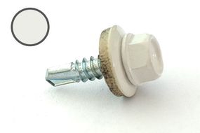 Саморіз покрівельний 4,8*19 DIN 7504K RAL 9003 для металу (ящ. 2400 шт.) (колір — білий) APRO 9R648199003-C1