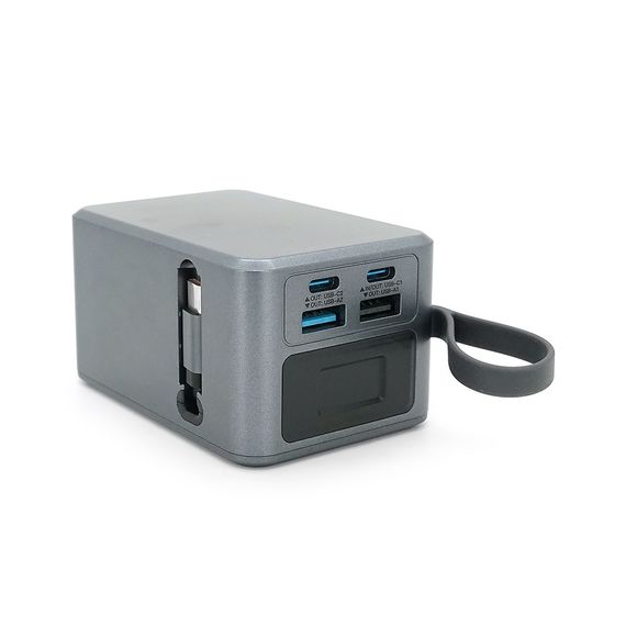PowerBank FULLTECH FP33 20000mAh, 70W, Input: (Type-C), Output: (USB, 2*Type-C), індикація заряду, 0,440kg, Gray, Box | Зображення 2