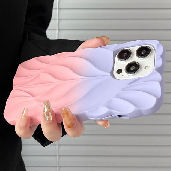TPU чохол Leaf для Apple iPhone 14 Pro Max (6.7") Lilac / Pink | Зображення 1