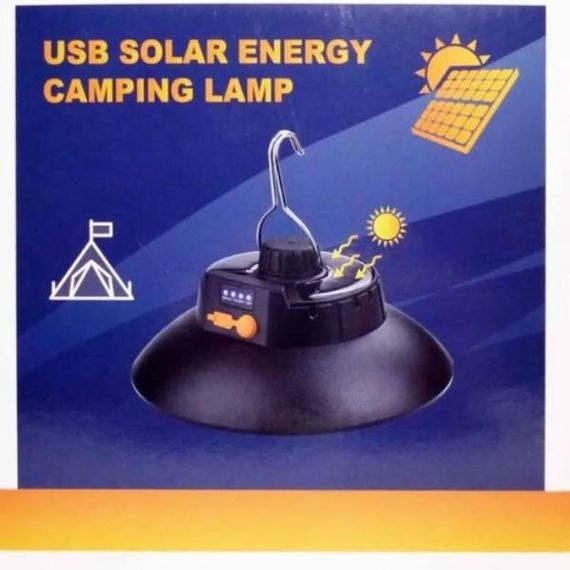 Кемпінговий ліхтар із сонячною батареєю акумуляторний МА-100 Чорний