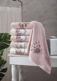 Полотенца Pupilla HAYAL FLOWERS 70х140см Бамбук набор 6шт