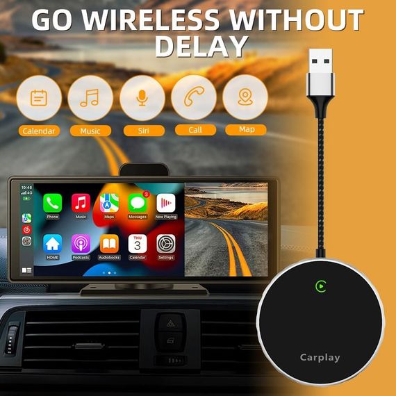 Бездротовий адаптер CarPlay Bluetooth Magic Link — перехідник для Apple CarPlay, сумісний з більшістю автомобілів | Зображення 1