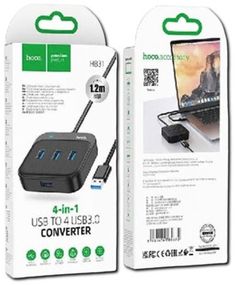 USB-хаб 4-в-1 конвертер HOCO HB31 Easy (34378-01_292)