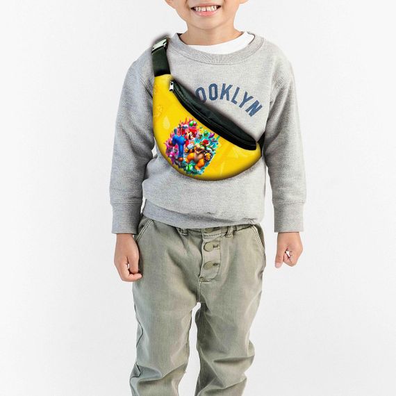 Набір дитячий Супер Маріо рюкзак рюкзак 36х27см сумка-бананка, кружка з принтом для хлопчика (01562) | Зображення 2