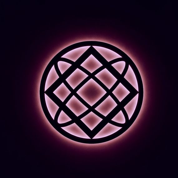 Панно декоративне картина на стіну Зірка Лади LED підсвітка 16 кольорів пульт 400х400 acr-p000229 | Зображення 3