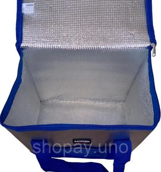 Туристическая термосумка WARM BAG MC-1059 на 25 л для продуктов и напитков 37×20×34 см Синяя | Зображення 1