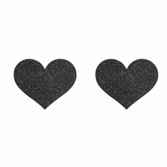 Прикраса для грудей Flash - Heart Black Bijoux Indiscrets | Зображення 3