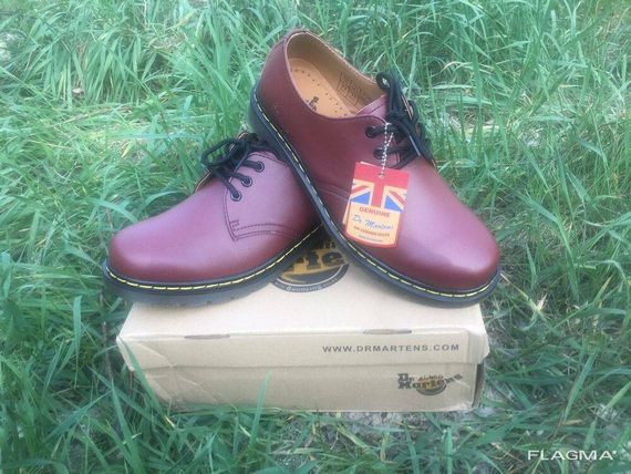 Ботинки полуботинки туфли Dr. Martens 1461 Cherry RED Smooth (Бордовые) Размер 41 42 43... | Зображення 5