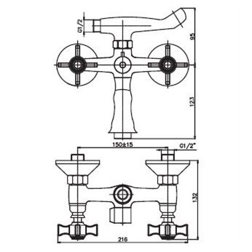 Змішувач для ванни Haiba ZEON 142 HB0835 | Зображення 1