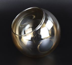 Плафон патрон E27 088-am 9х11х13 см прозоро-бурштиновий