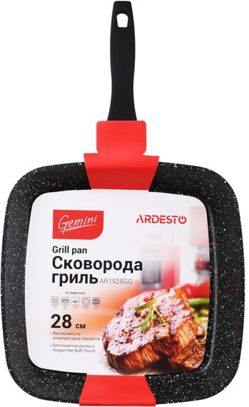 Сковорода гриль Ardesto Gemini, 28 см, алюминий (AR1928GG) | Зображення 2