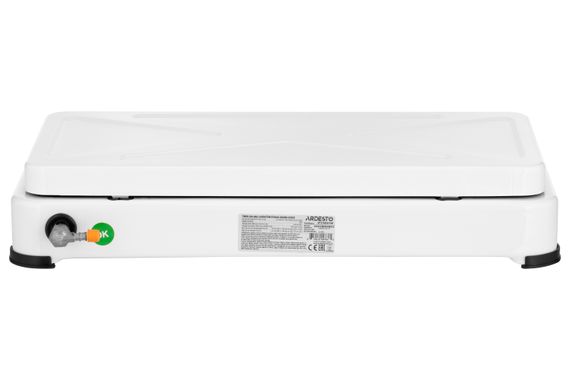 Плитка газова ARDESTO настільна GTC-NS2012W, тип газу LPG, 2 алюмін. пальника, емальован. корпус, фарбов. решітка, кришка, колір: білий (GTC-NS2012W) | Зображення 4