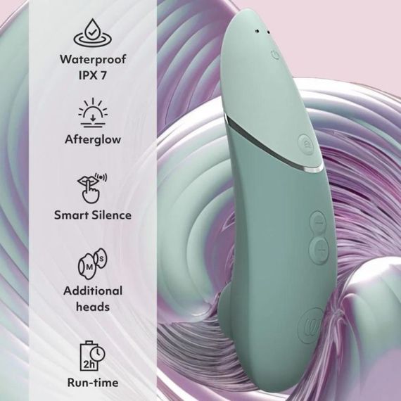 Безконтактний вакуумний кліторальний стимулятор Womanizer Next Sage, зелений Sex Aura | Зображення 7