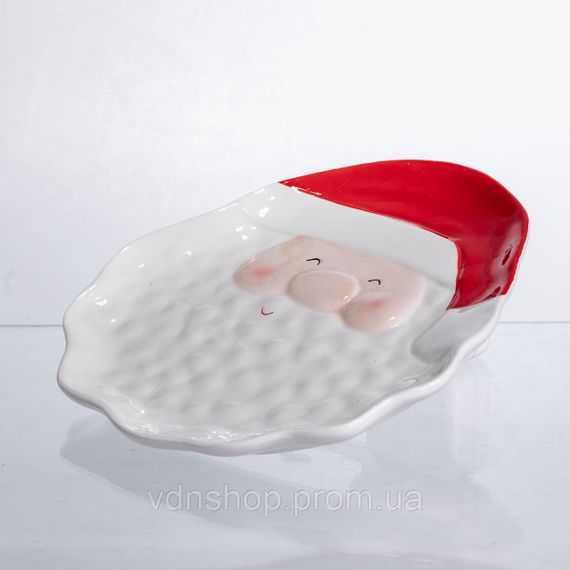 Блюдо сервировочное новогоднее Santa Claus 27×21 (см) из фарфора CR-1-32 | Зображення 1