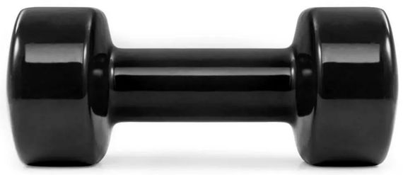 Гантель вінілова PowerPlay 1 кг PP_4121 Чорна 1 шт (PP_4121_1kg) | Зображення 1
