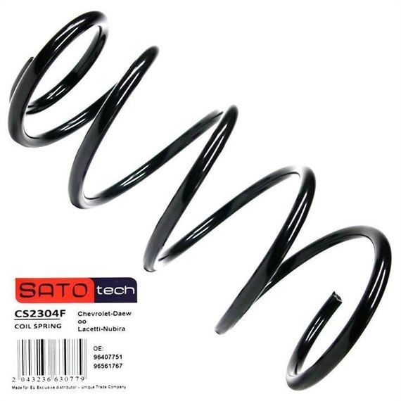 Пружина передньої підвіски Лачетті МКПП седан хетчбек SATO TECH (CS2304F) | Зображення 1