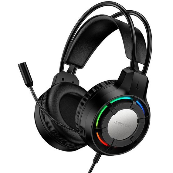 Накладні навушники Borofone BO112 Wave 3.5mm+USB Black | Зображення 1