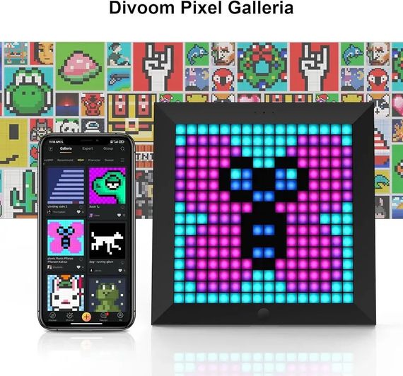 Цифровая фоторамка Pixel Art со светодиодным дисплеем 16x16 APP | Зображення 1