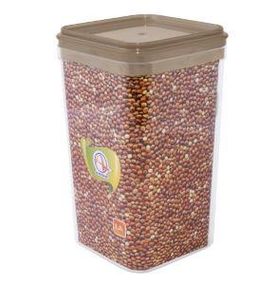 Ємність для сипучих продуктів 1,3л прозорий/коричневий/прозорий Алеана