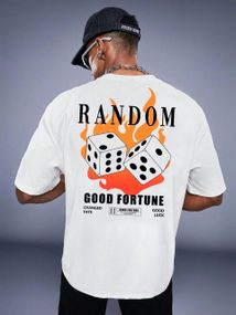 Футболка мужская с принтом повседневная M Белая