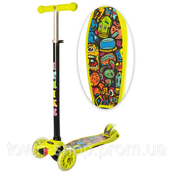 Самокат детский MAXI iTrike JR 3-055-GR1 трехколесный