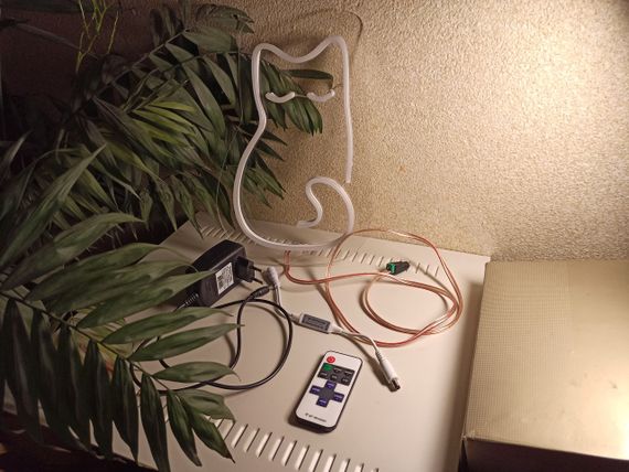 Неоновий світильник Кішка 200х300 acr-n000001 | Зображення 5