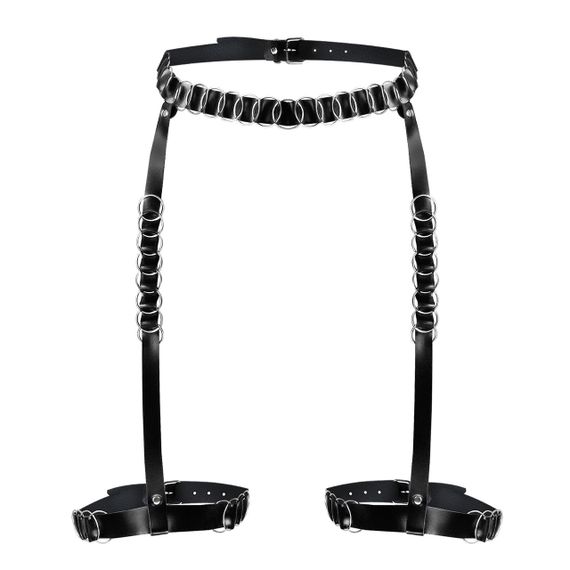 Гартери прикрашені кільцями Art of Sex - Geneva, Натуральна шкіра, Розмір XS-M sexstyle | Зображення 2