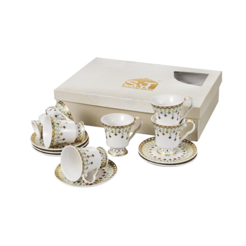 Сервіз кавовий Золота соната 12 предметів (ч.90мл + блюдце) 032-12-90 S&T