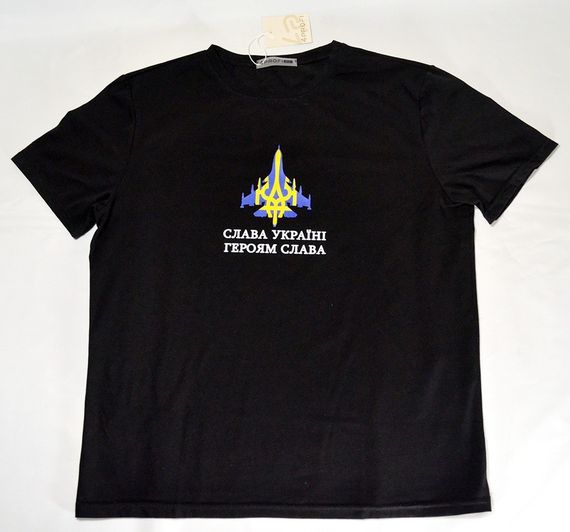 Футболка 4Profi з принтом "Слава Україні Героя Слава" чорна XL