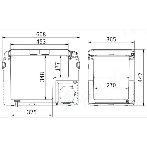 Компресорний автохолодильник Alpicool CL40G (37 літрів, LG Compressor). До -20℃, (12, 24, 220 вольт) | Зображення 6