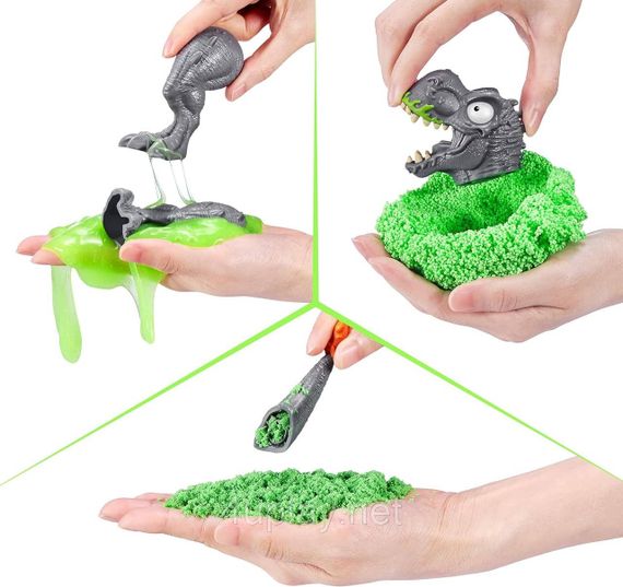Іграшка Zuru Smashers MEGA Jurassic Light Up Dino Мега Яйце-сюрприз Ті-Рекс (сірий) світло, звук, 25 сюрпризів | Зображення 5