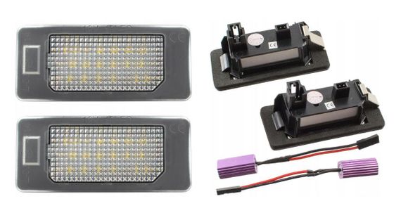 Skoda Rapid 2012- лампы подсветки номерного знака LED 2 шт комплект, Шкода Рапид