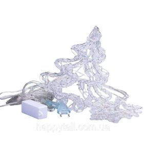 Гирлянда штора светодиодная GarlandoPro звезда и елка 120LED 3х0,9 м 8 режимов 1733069ML