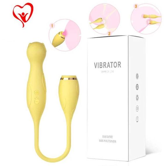 Двосторонній гнучкий багатофункціональний вібратор LILO 3в1 - Жовтий - Вібратори | Зображення 5