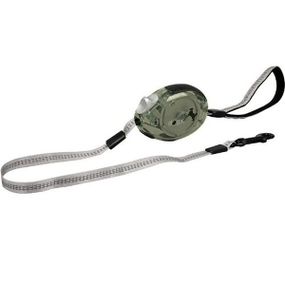 Рулетка Flamingo Dogx2GO Belt Glassy L до 35 кг, лента 2 м, серая
