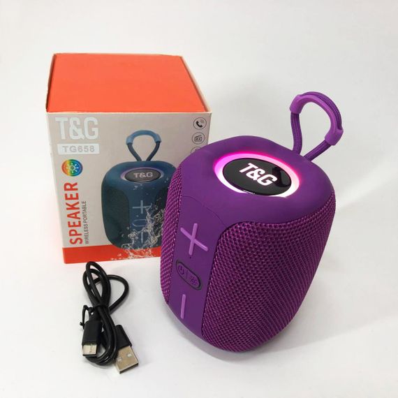 Портативна Bluetooth колонка TG658 8W з RGB підсвічуванням. AP-540 Колір: фіолетовий | Зображення 7