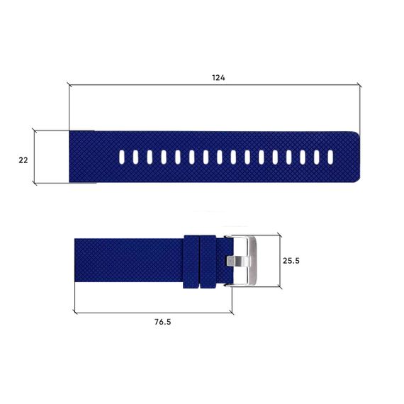 Ремінець для годинника Skmei 1416/1418/1267/1285/1293/1426/1866/1894BUBK Blue-Black | Зображення 2