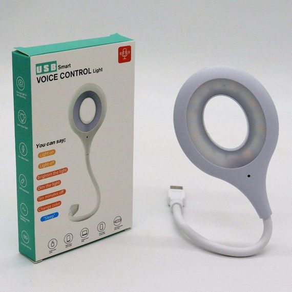 Гибкая USB лампа с голосовым управлением, 24 LED / Светильник с зарядкой от повербанка / Led фонарик для | Зображення 9