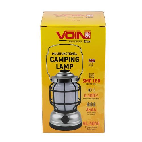 Ліхтар для кемпінгу VOIN VL-4045, LED 2835SMD/150Lm/3xAA (не в комплекті) | Зображення 1