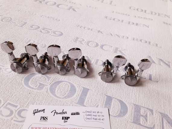 Колки локовые локові для электрогитары електрогитари гитари Music Man 4R+2L Lock хромовые | Зображення 4