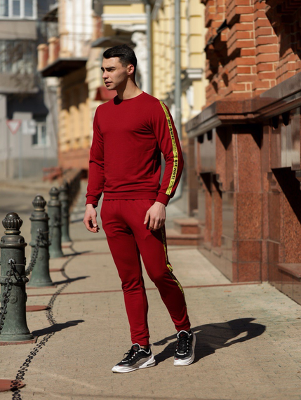 Костюм лампас ОФФ бордовый S L | Зображення 3