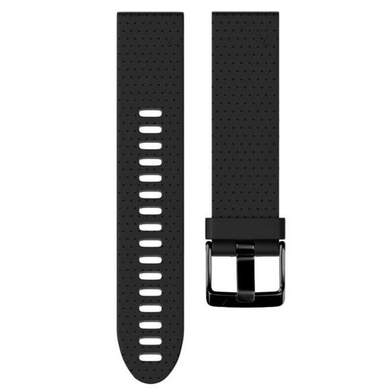 Силіконовий ремінець Primo для годинника Garmin Fenix 5S / 5S Plus / 6S / 6S Pro / 7S / 7S Pro - Black | Зображення 2